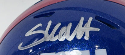 Cam Skattebo Signed Riddell Speed Mini Helmet Auto Fanatics COA NY Giants