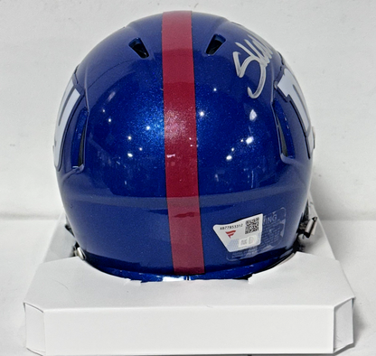 Cam Skattebo Signed Riddell Speed Mini Helmet Auto Fanatics COA NY Giants