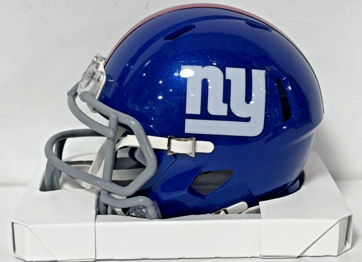 Cam Skattebo Signed Riddell Speed Mini Helmet Auto Fanatics COA NY Giants