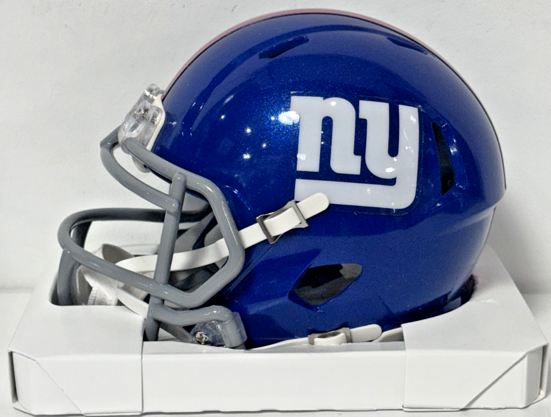 Jaxson Dart Signed Riddell Speed Mini Helmet Auto Fanatics COA New York Giants