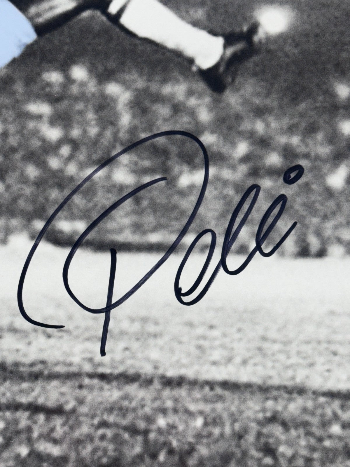 Pele Signed 16x20 Bicycle Kick Color Splash Photo Framed Auto Pele Holo COA
