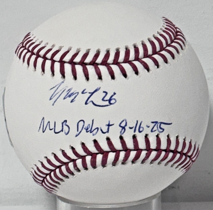 Nolan Mclean Signed Official Baseball MLB Debut Auto Fanatics MLB COA NY Mets