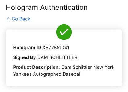Cam Schlittler Signed Official MLB Baseball NY Yankees Auto Fanatics MLB COA