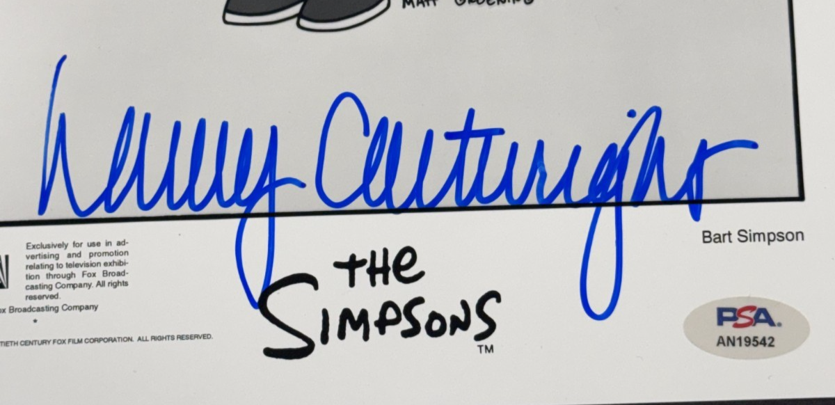 Nancy Cartwright Signed 8x10 Photo Yo Matthew Auto PSA COA Bart Simpson