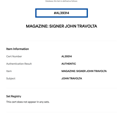 John Travolta Signed March 1995 Time Magazine Silver Auto PSA COA Primary Colors