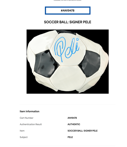 Pele Signed Baden Soccer Ball Auto PSA COA NY Cosmos