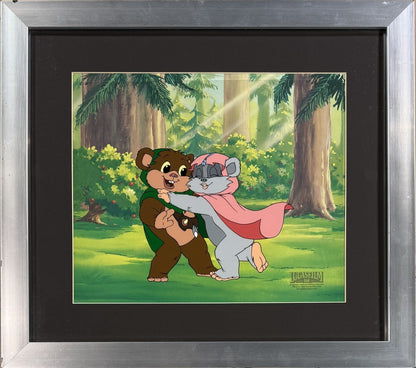 Vintage Original Lucasfilm Ewoks Big Hug Seri-cel LE /5000 Framed Star Wars COA