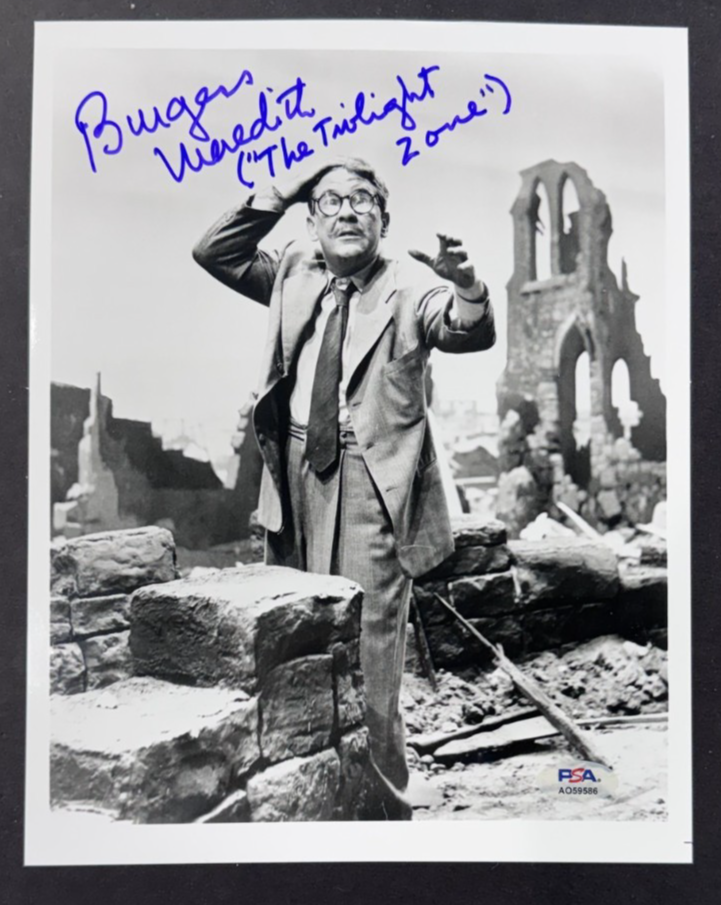 Burgess Meredith Signed 8x10 Photo The Twilight Zone Auto PSA COA Penguin