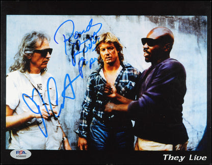 Roddy Piper John Carpenter Signed 8x10 Photo Auto PSA COA They Live John Nada