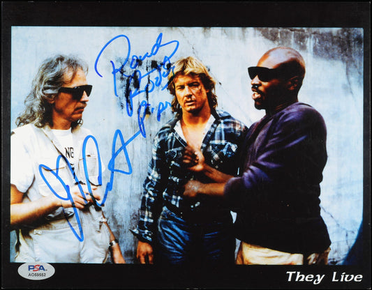 Roddy Piper John Carpenter Signed 8x10 Photo Auto PSA COA They Live John Nada