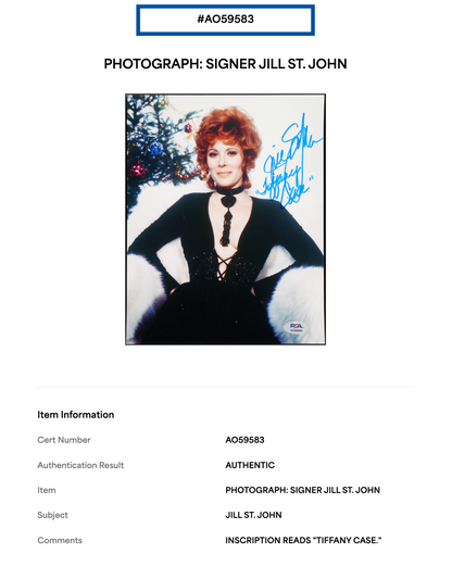 Jill St John Signed 8x10 Photo Tiffany Case Auto PSA COA James Bond