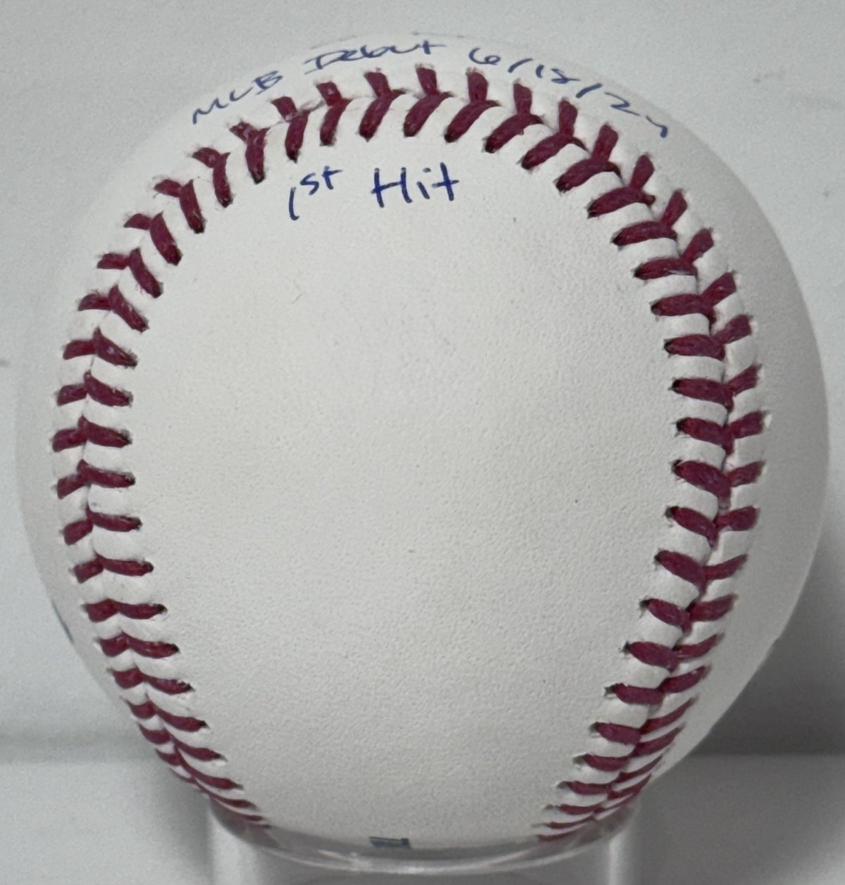 Ben Rice Signed Official Baseball Yankees MLB Debut 1st Hit Auto /22 Steiner COA
