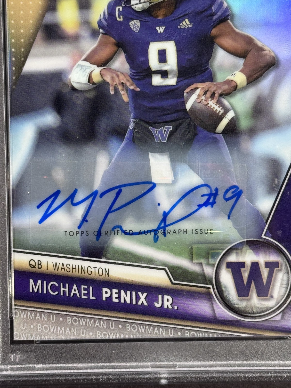 2023 Bowman Chrome Michael Penix Jr Ref Auto LE /499 PSA 10 GEM MT Auto 10 Pop 4
