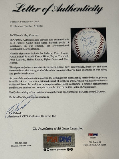 2018 All Star Game Futures Baseball Team Signed Pete Alonso Dylan Cease Auto Psa