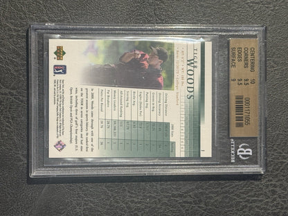 2001 Upper Deck Tiger Woods Rookie BGS 9.5 GEM  MINT W/ 10 Centering Rc
