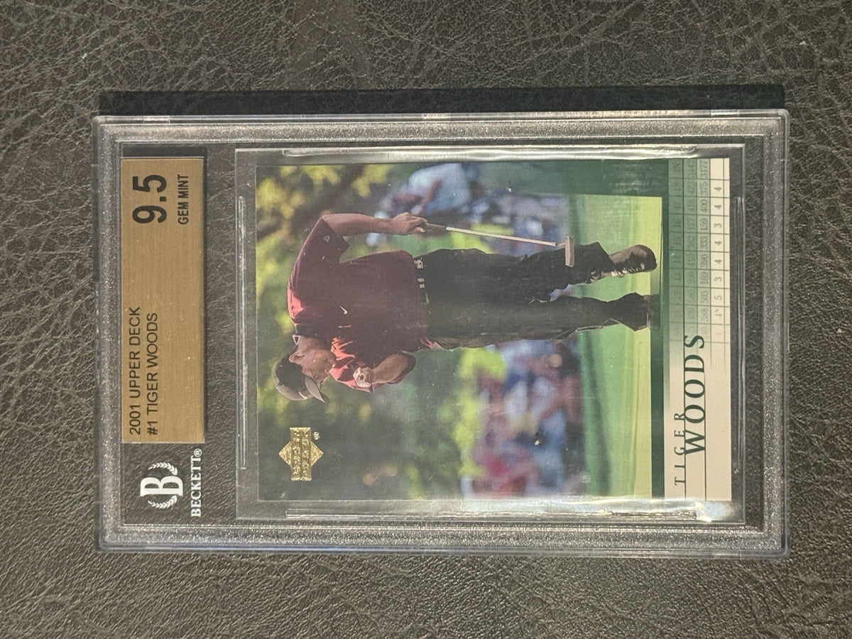 2001 Upper Deck Tiger Woods Rookie BGS 9.5 GEM  MINT W/ 10 Centering Rc