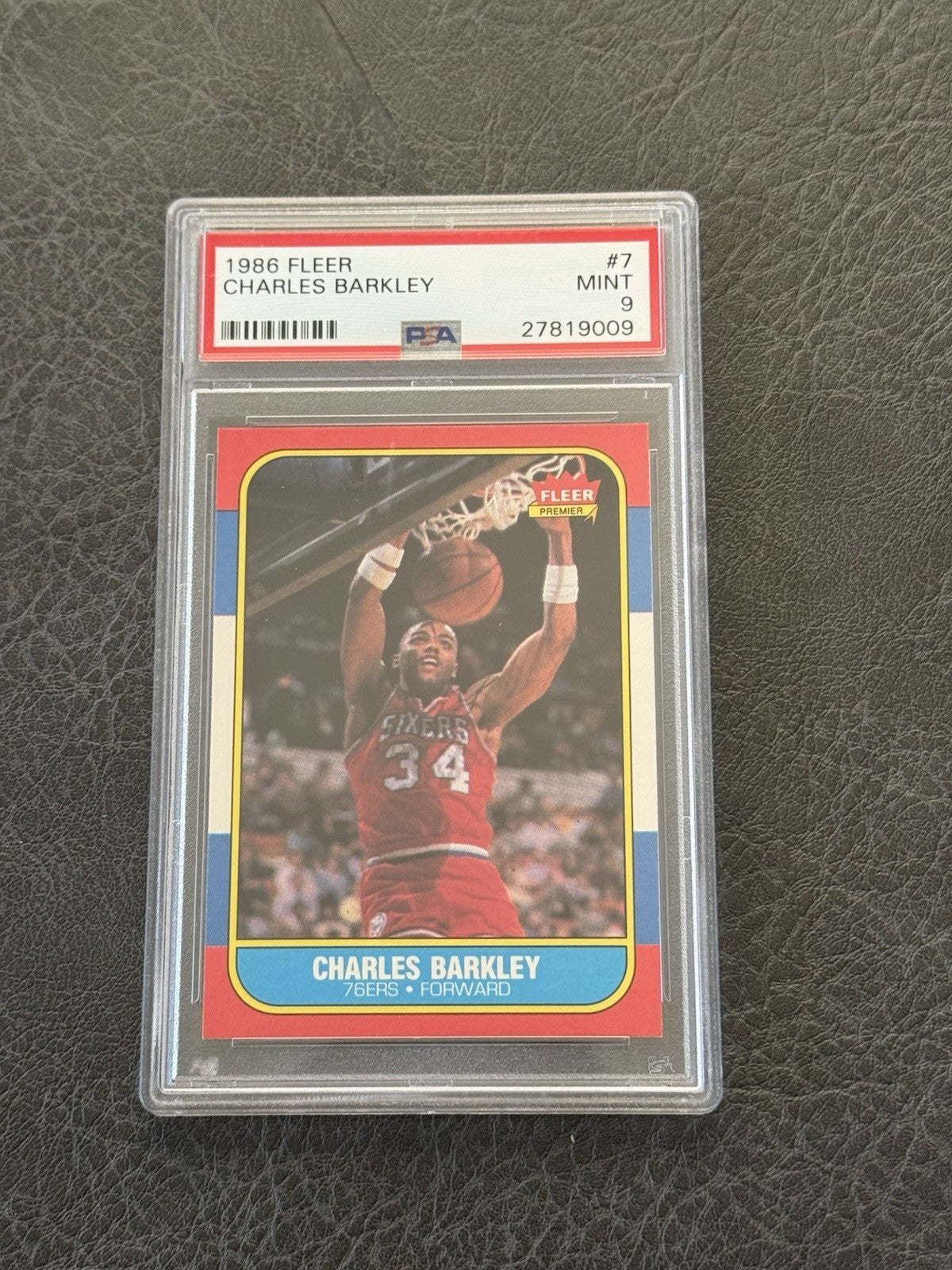 1986 FLEER #7 CHARLES BARKLEY PSA 9