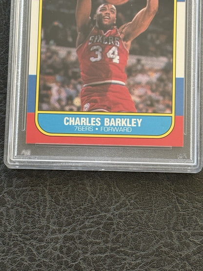 1986 FLEER #7 CHARLES BARKLEY PSA 9