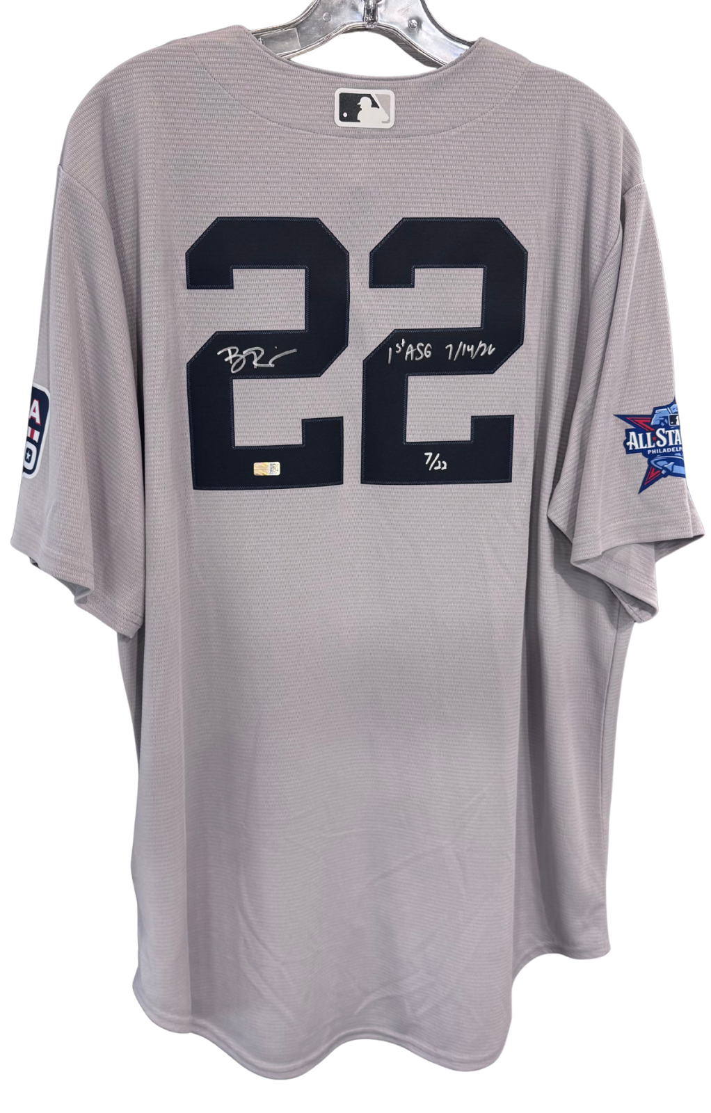 Ben Rice Signed 2026 All Star Game Nike Jersey 1st ASG Auto LE/22 Steiner CX COA