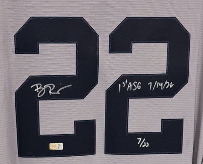 Ben Rice Signed 2026 All Star Game Nike Jersey 1st ASG Auto LE/22 Steiner CX COA