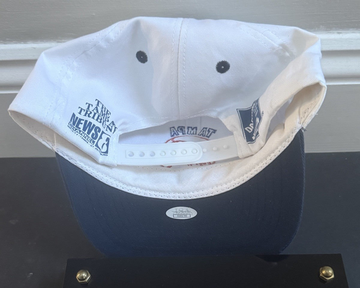 George Steinbrenner Signed 1994 Inaugural Season Tampa Yankees Hat Auto Jsa Case