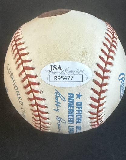 Nolan Ryan Signed Official American League Baseball Auto JSA Coa Rangers Mets