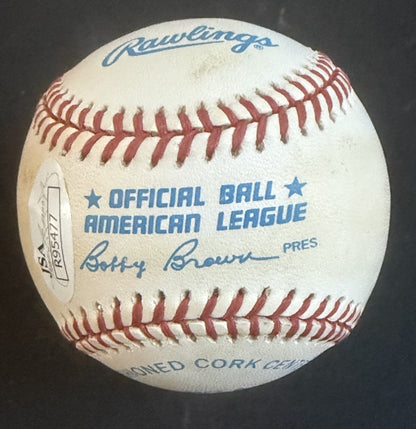 Nolan Ryan Signed Official American League Baseball Auto JSA Coa Rangers Mets