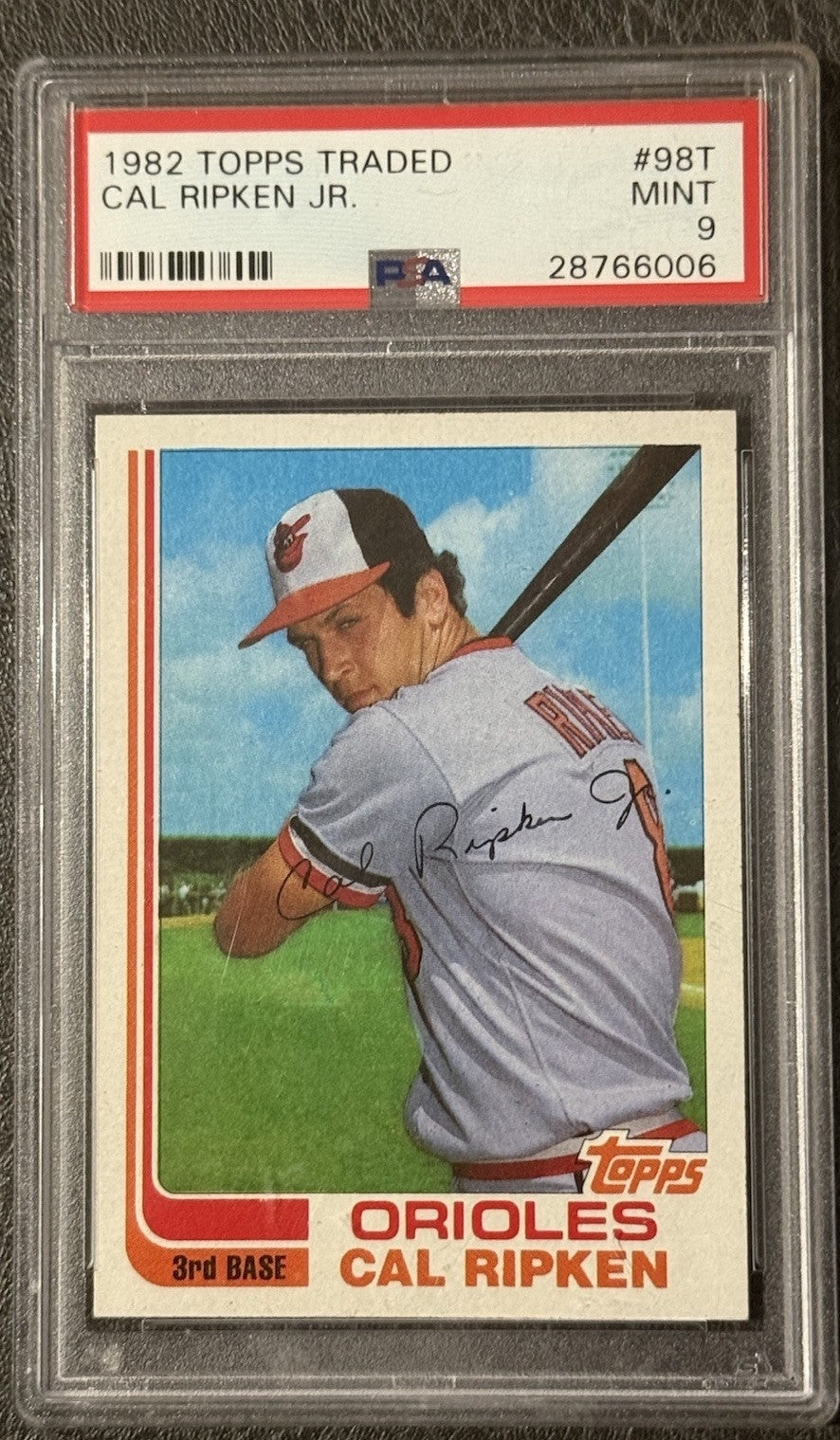 1982 TOPPS TRADED #98T CAL RIPKEN JR. ROOKIE PSA 9 Mint Rc