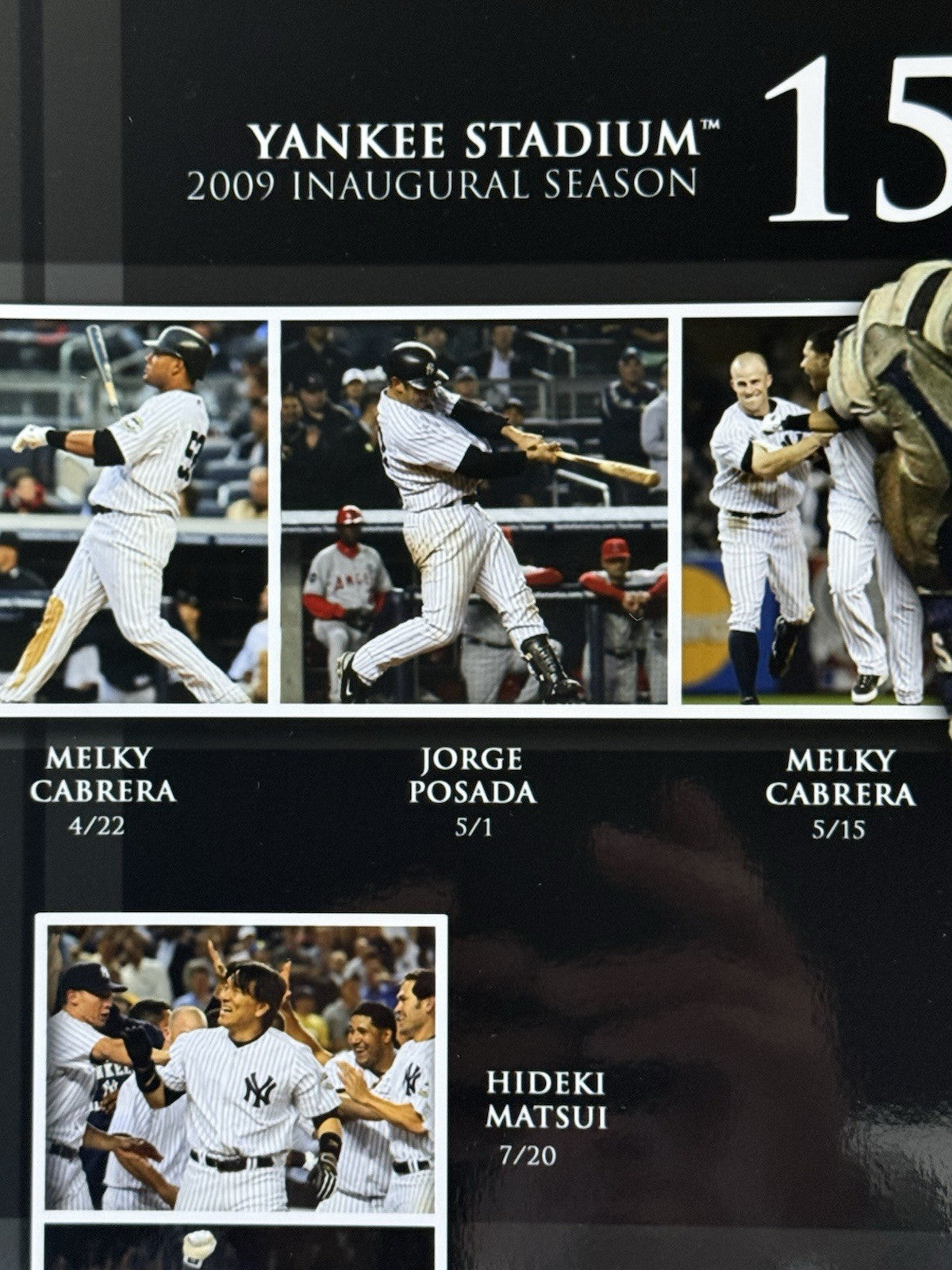 2009 Ny Yankees 15 Walk Off Wins 16x20 Photo File World Series Nick Swisher MLB
