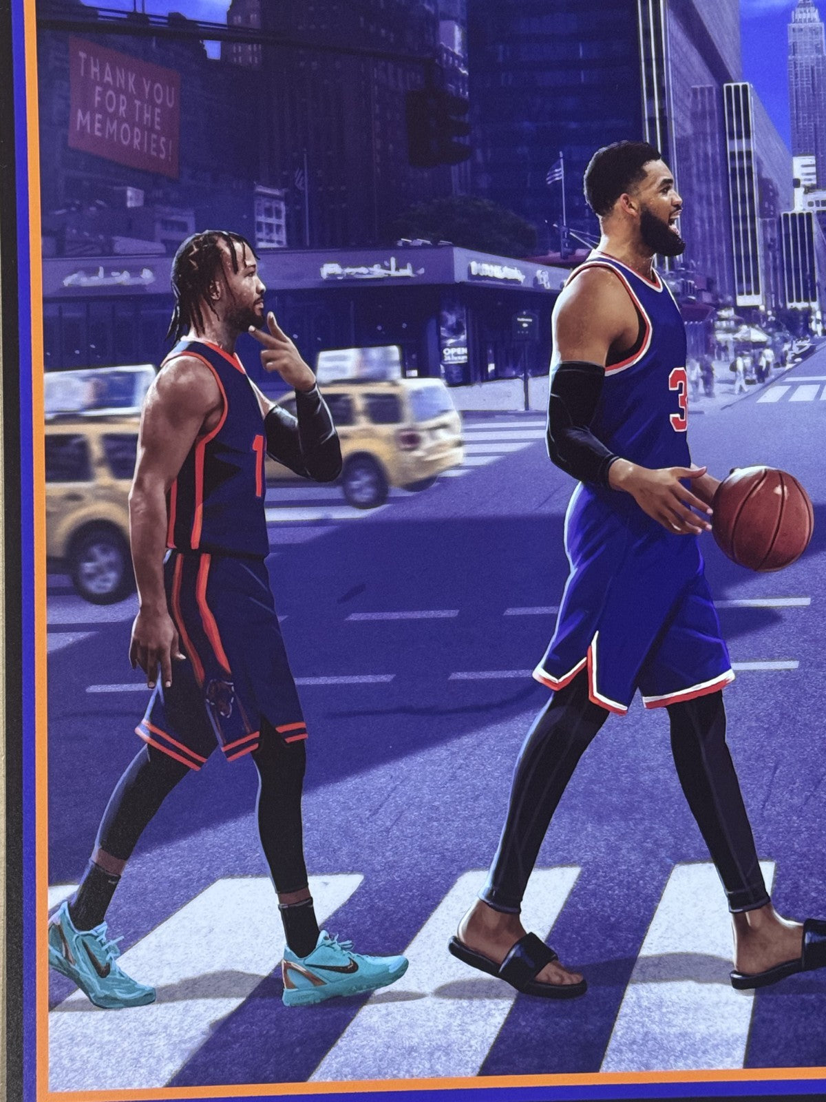 New York Knicks 34th St MSG 16x20 Litho Brunson Kat OG Hart 2026 NBA Finals