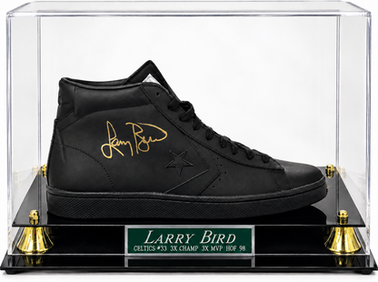 Larry Bird Signed Converse Pro Leather '76 Gold Auto PSA COA Celtics HOF W/Case