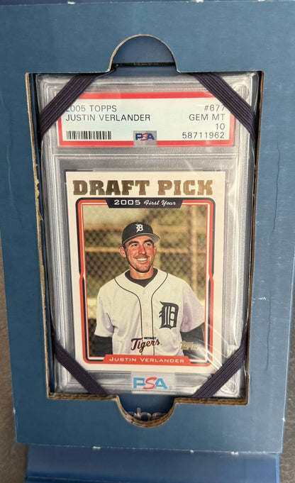 2005 Topps #677 Justin Verlander RC Rookie Gem Mint PSA 10