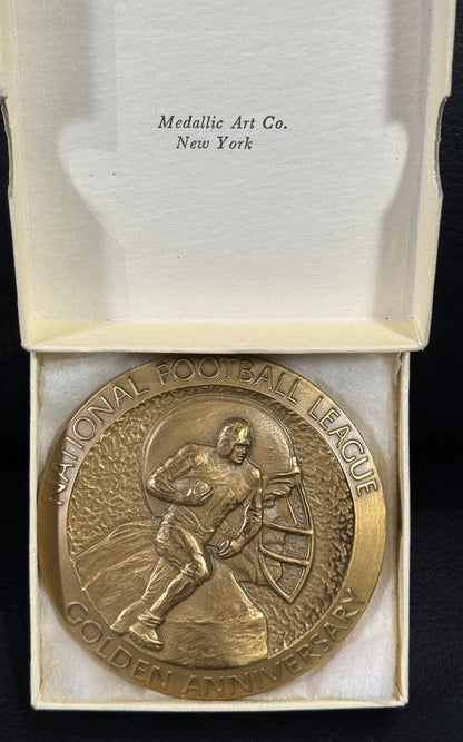 National Football League 1969 Medallion Golden Anniversary Bronze Medal New Jets