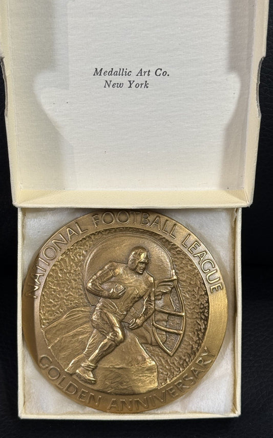 National Football League 1969 Medallion Golden Anniversary Bronze Medal New Jets