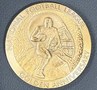 National Football League 1969 Medallion Golden Anniversary Bronze Medal New Jets