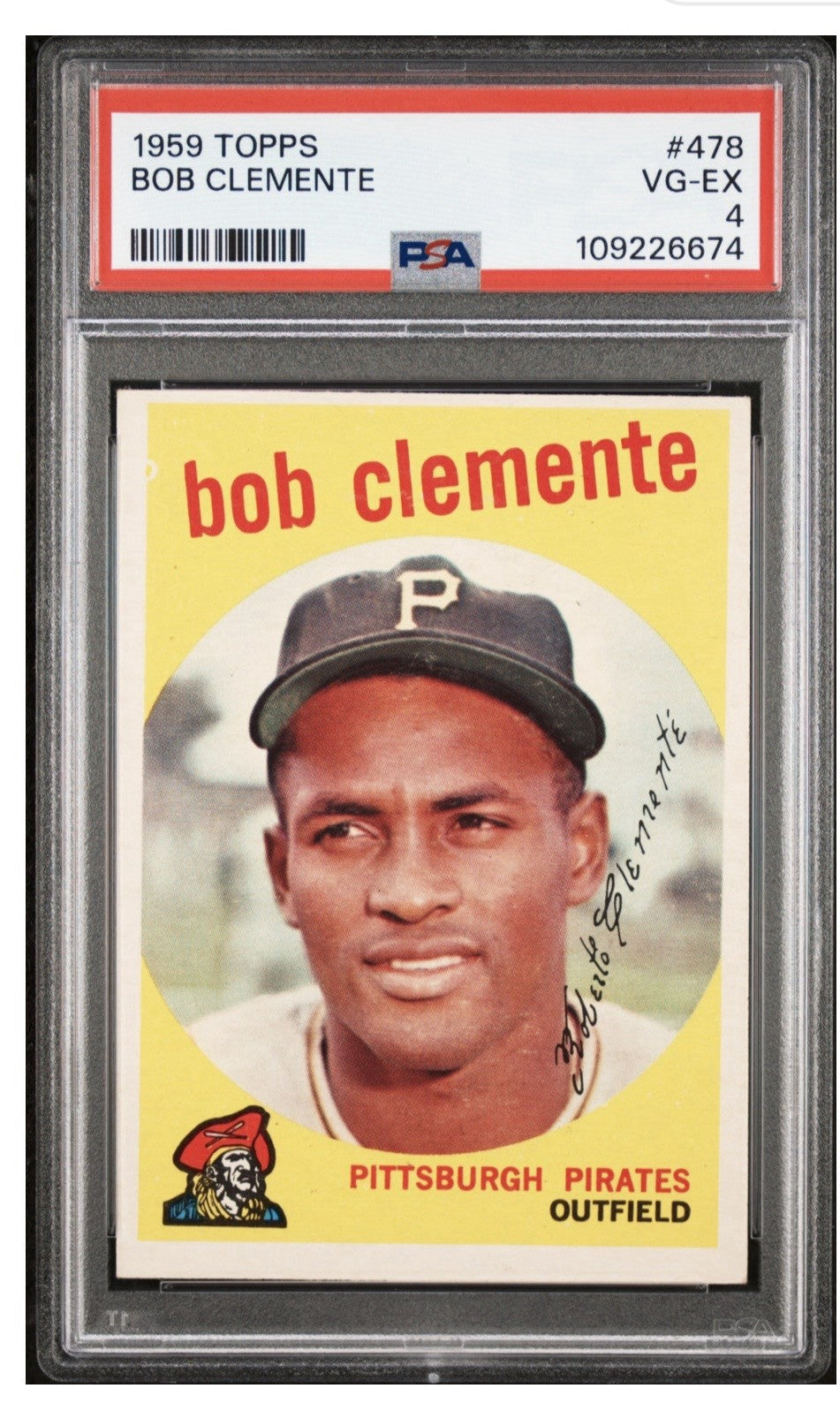 Roberto Clemente 1959 Topps #478 PSA 4 Much Nicer Razor Sharp Clean High End