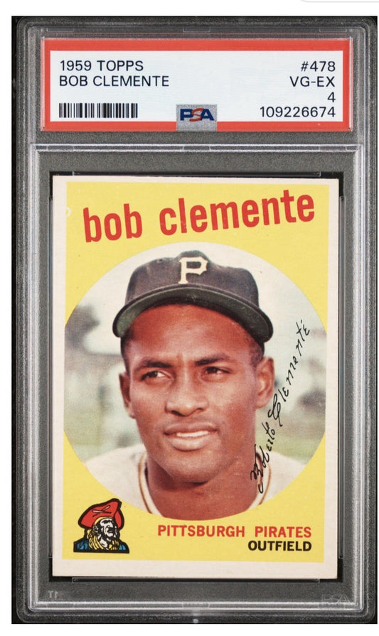 Roberto Clemente 1959 Topps #478 PSA 4 Much Nicer Razor Sharp Clean High End