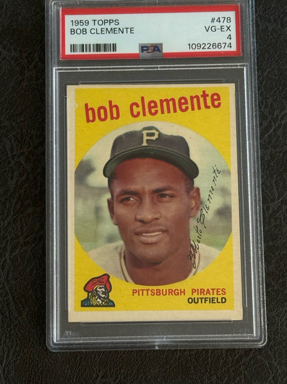 Roberto Clemente 1959 Topps #478 PSA 4 Much Nicer Razor Sharp Clean High End