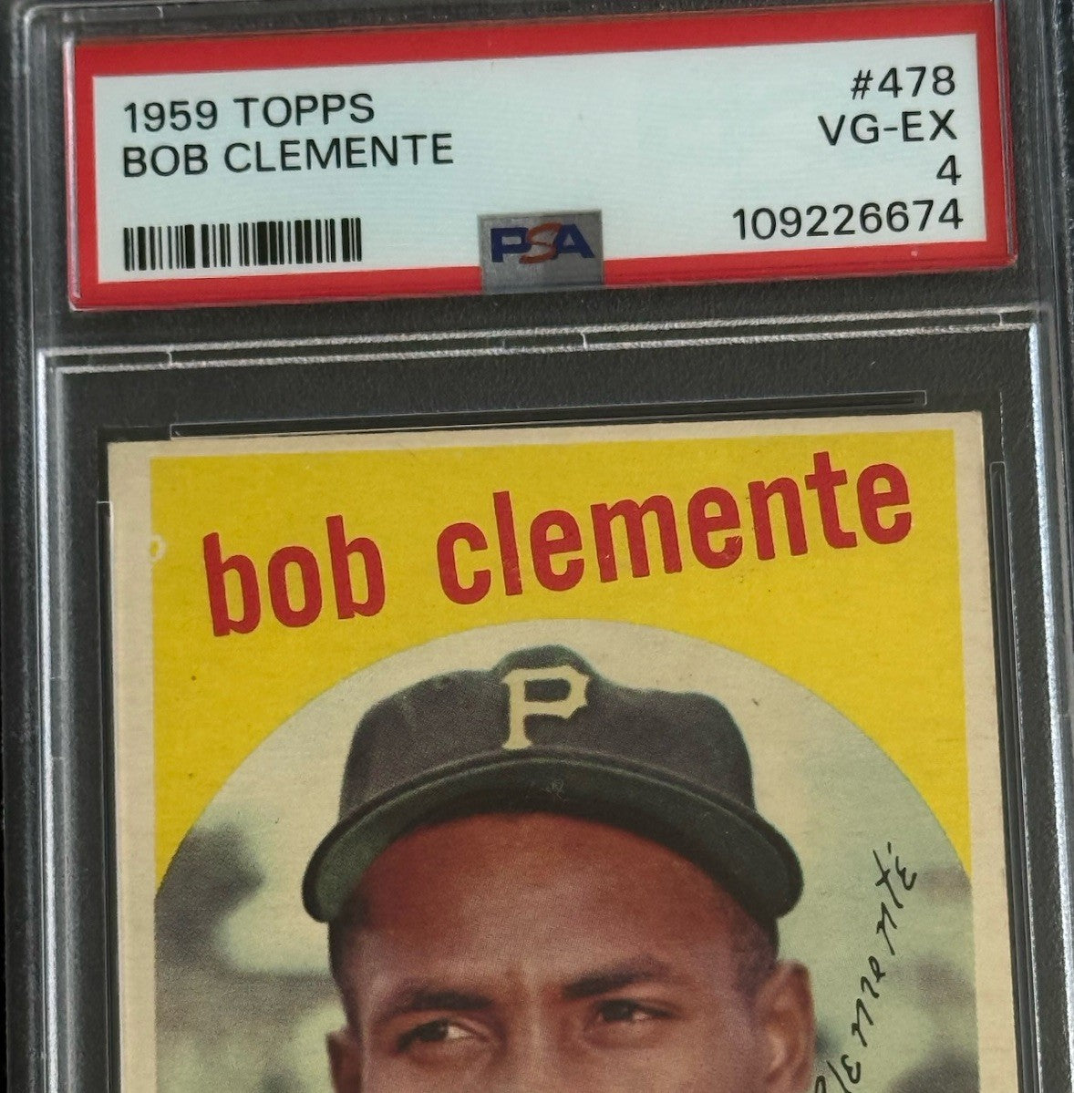 Roberto Clemente 1959 Topps #478 PSA 4 Much Nicer Razor Sharp Clean High End