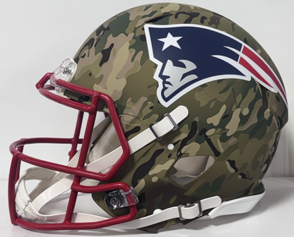 Tom Brady Signed Patriots Riddell Camo Auth FS Helmet Auto Fanatics COA W/Case