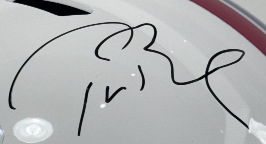 Tom Brady Signed Patriots Riddell Throwback Replica Helmet Auto Fanatics W/Case