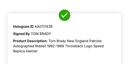 Tom Brady Signed Patriots Riddell Throwback Replica Helmet Auto Fanatics W/Case