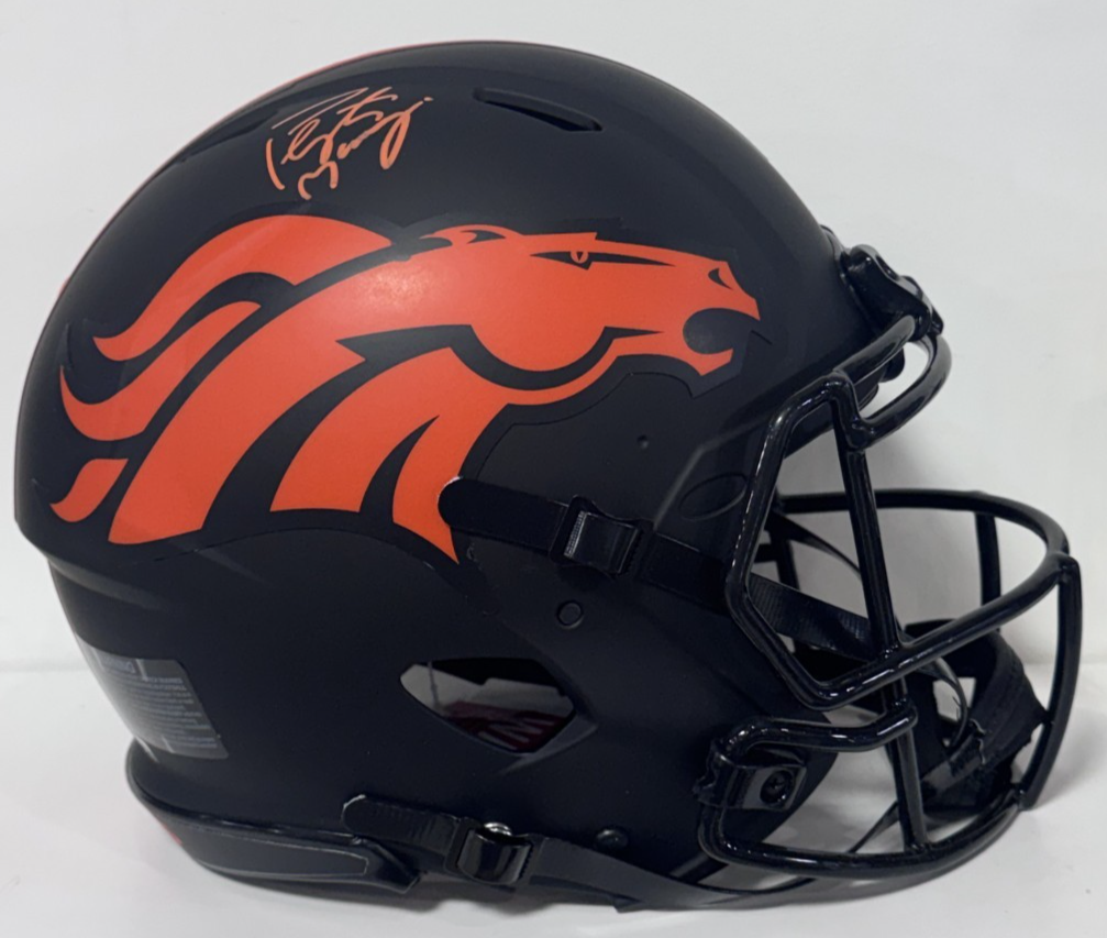 Peyton Manning Signed Broncos Riddell Auth Eclipse FS Helmet Auto Fanatics COA