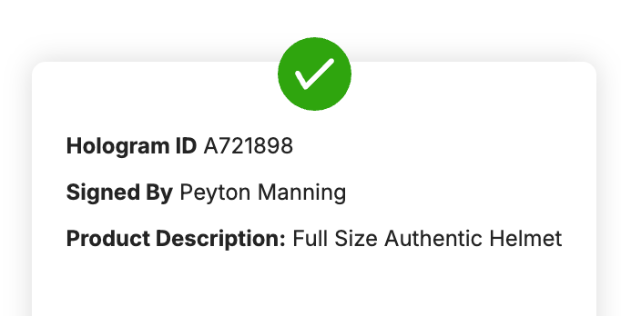 Peyton Manning Signed Broncos Riddell Auth Eclipse FS Helmet Auto Fanatics COA