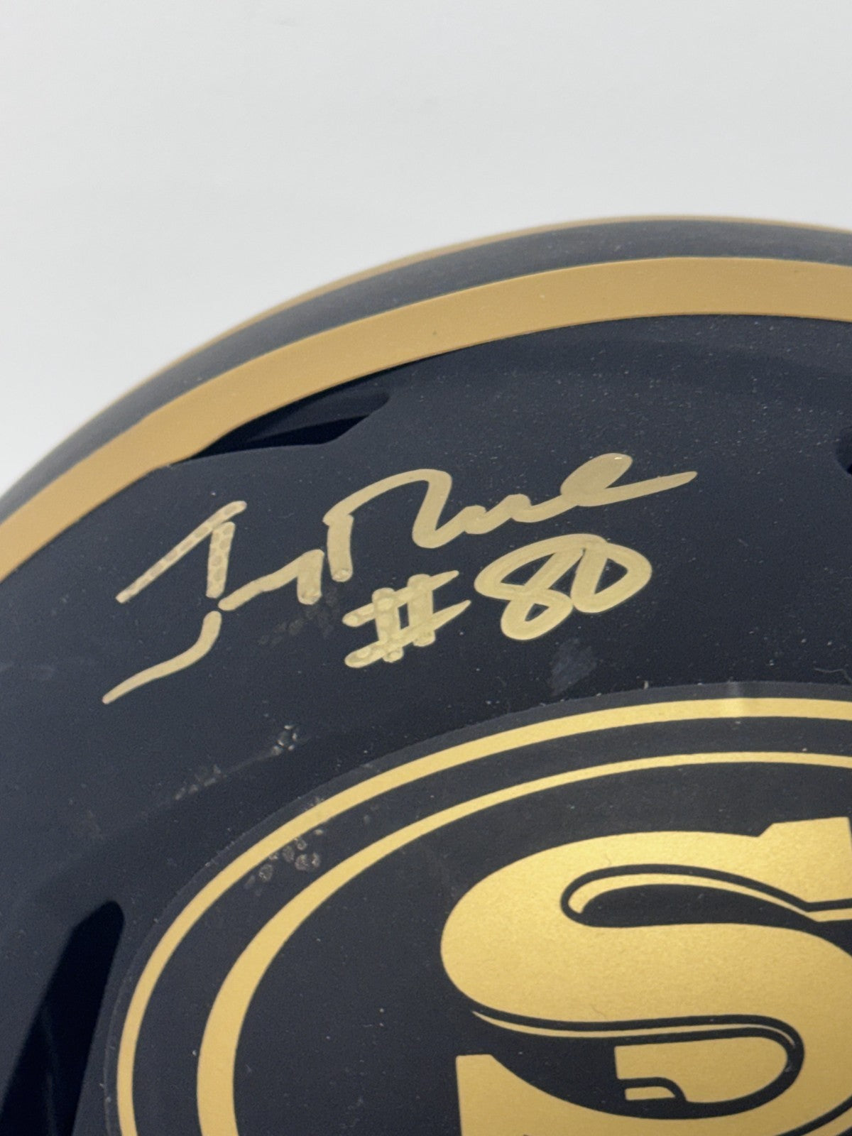 Joe Montana Jerry Rice 49ers Signed Riddell Eclipse Helmet Auto JSA BAS COA Case