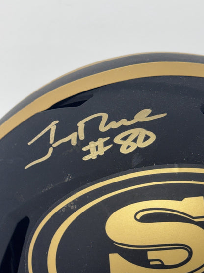 Joe Montana Jerry Rice 49ers Signed Riddell Eclipse Helmet Auto JSA BAS COA Case