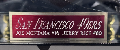 Joe Montana Jerry Rice 49ers Signed Riddell Eclipse Helmet Auto JSA BAS COA Case