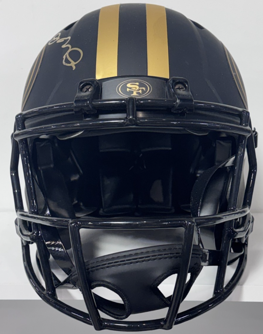 Joe Montana Jerry Rice 49ers Signed Riddell Eclipse Helmet Auto JSA BAS COA Case