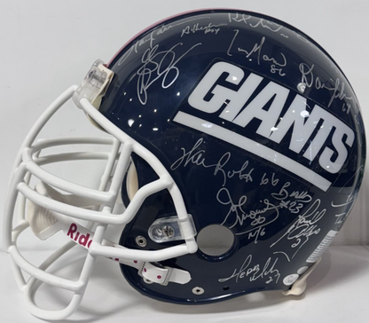1986 NY Giants SB XXI Team Signed Riddell Helmet Auto JSA LOA W/Case LT Simms