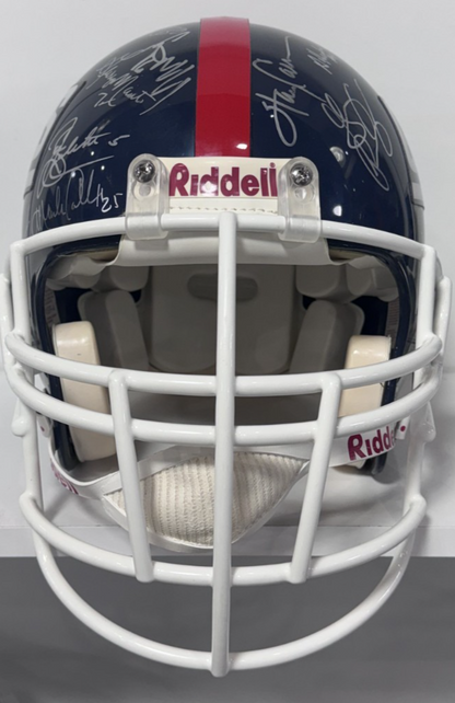 1986 NY Giants SB XXI Team Signed Riddell Helmet Auto JSA LOA W/Case LT Simms